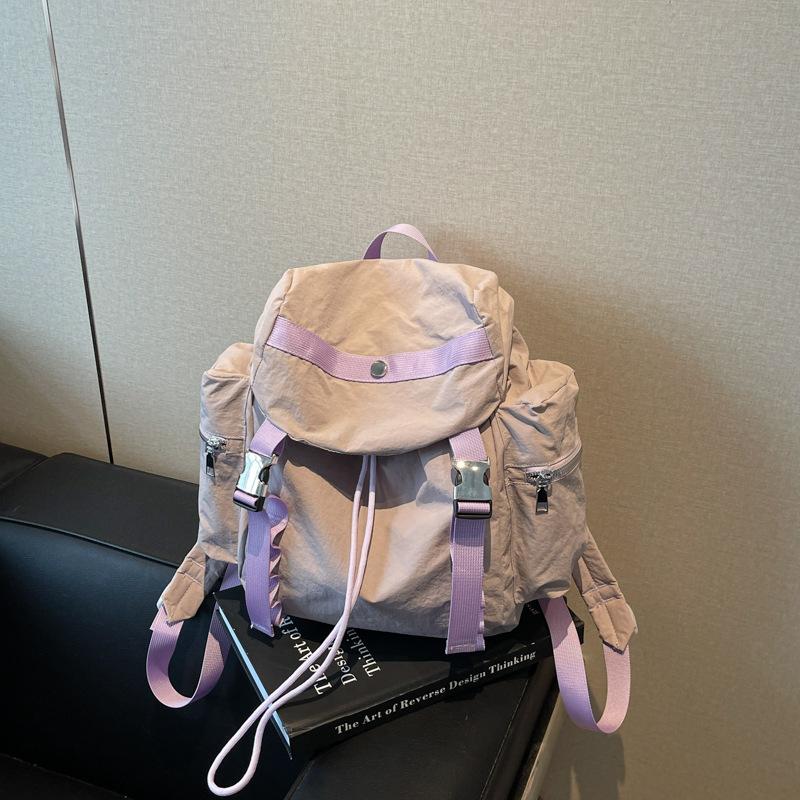 Sports and Leisure Backpack Bag Women's New Niche Design Versatile Student Backpack Going Out Travel Bag