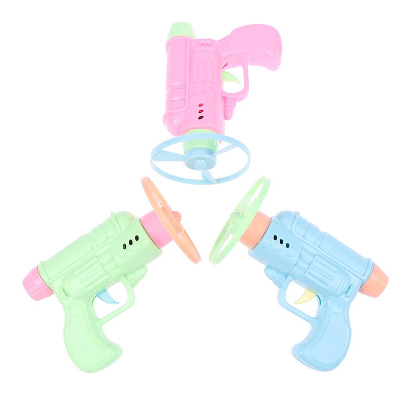 Flying Bamboo Dragonfly Flying Saucer Gun Flying Disc Outdoor Toy Launcher