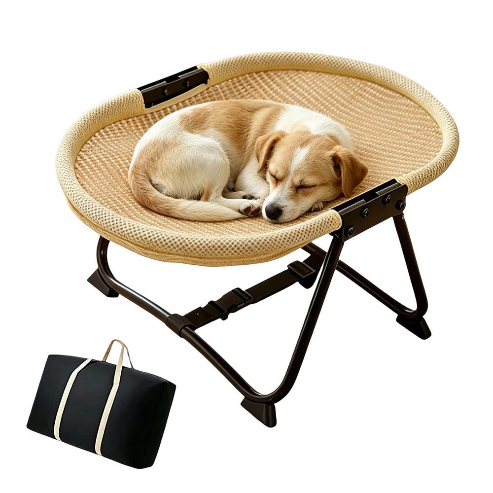 Elevated Cat Bed Foldable Soft Hammock Indoor Camping Cat Cot Beds For Small Medium Kitten Puppy Indoor Outdoor Home Garden