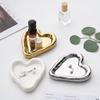 Nordic Heart-Shaped Ceramic Jewelry and Tabletop Storage Tray
