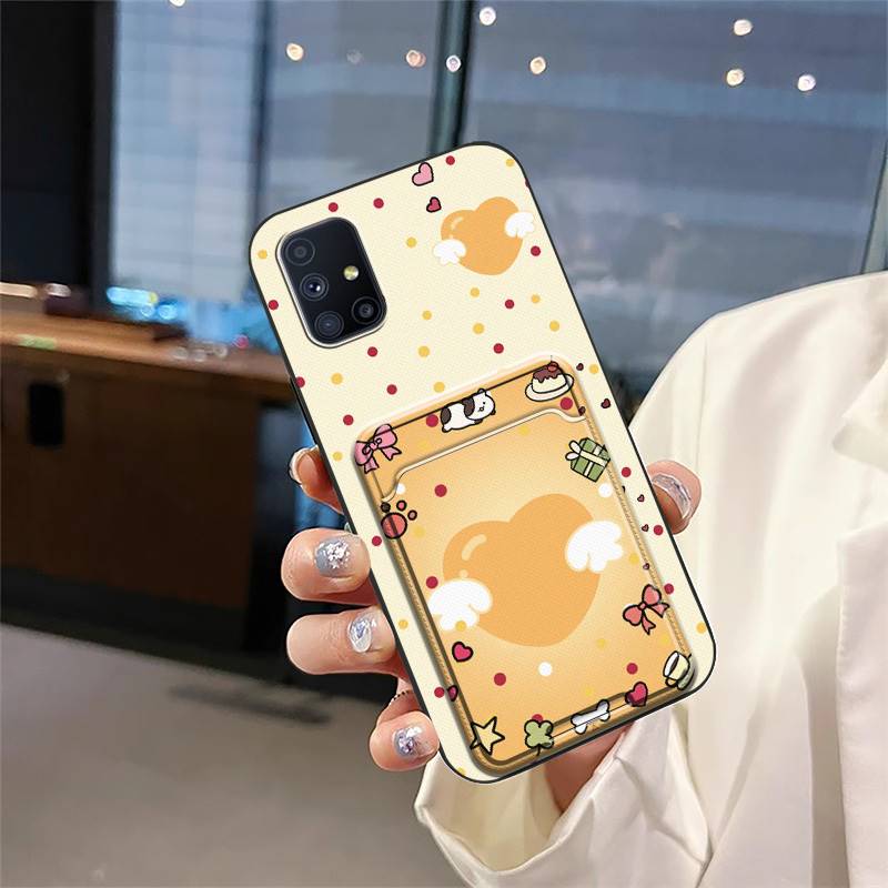 protective Anti-dust Phone Case For Samsung Galaxy M51/SM-M515F/DSN Cartoon Graffiti Card sleeve TPU Cute Silicone Cover