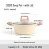 Maifan Stone 4L Non-stick Stew & Noodle Pot with Double-bottom and Glass Lid.