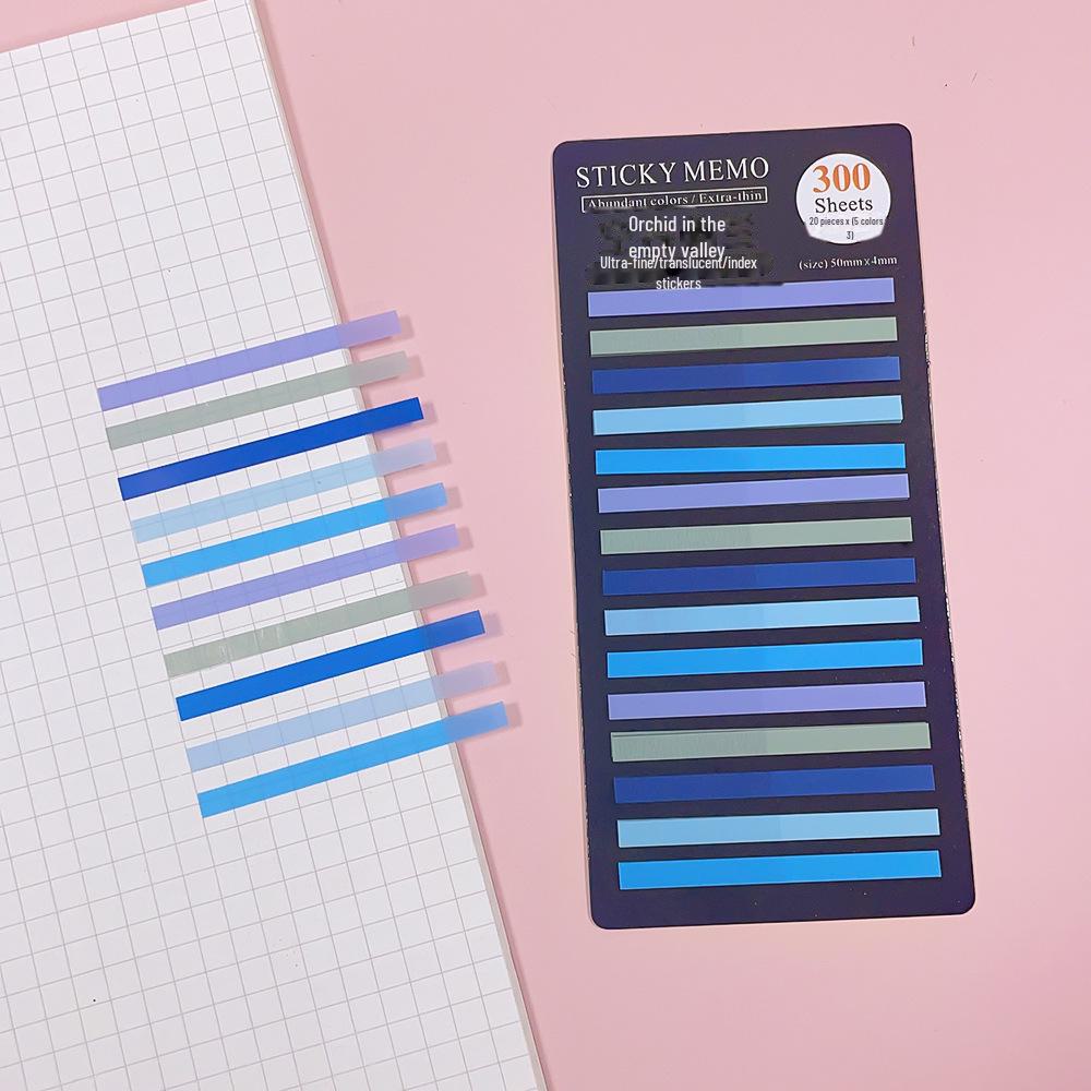 Morandi Translucent PET Index Stickers - Vanilla Autumn Series, Writable Sticky Notes & Markers