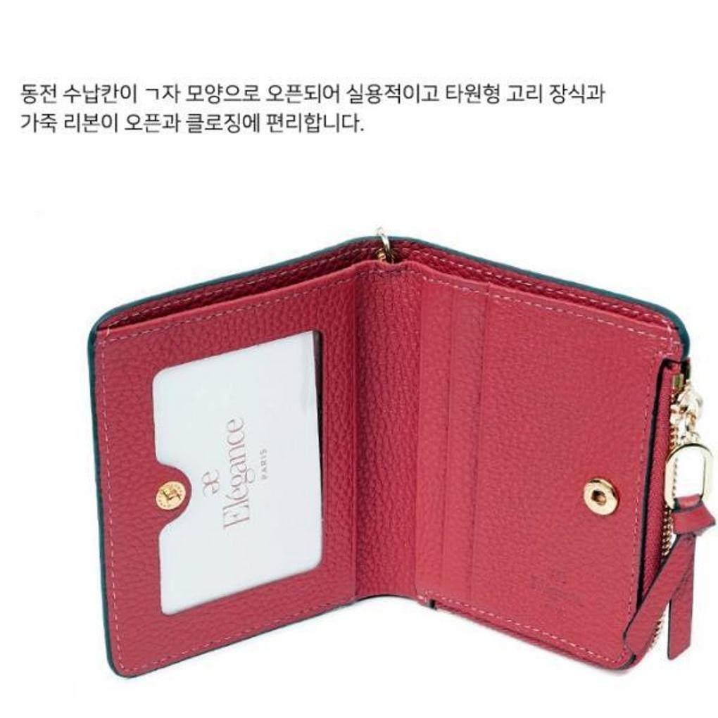 @Women's Cowhide Mini Half Wallet @Simple and Stylish @Soft @Gift #BNSW02JR (Anyang Branch)