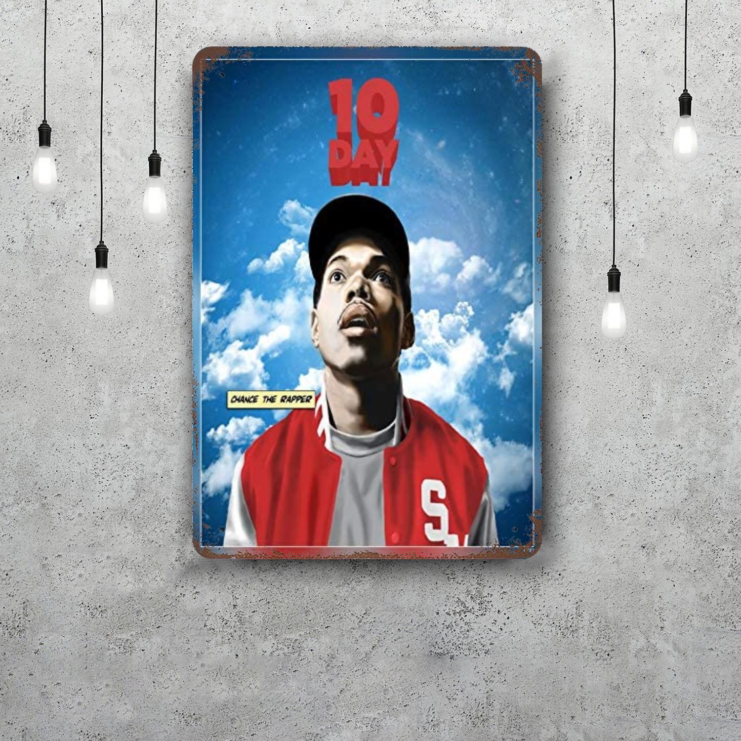 

Chance the Rapper Классический Постер Ржавая Металлическая Табличка Ретро Декоративная Тарелка Бар Мужская Пещера Гараж Клуб Металлическая Вывеска Настенное Украшение 20x30cm（7.8x11.8inch）