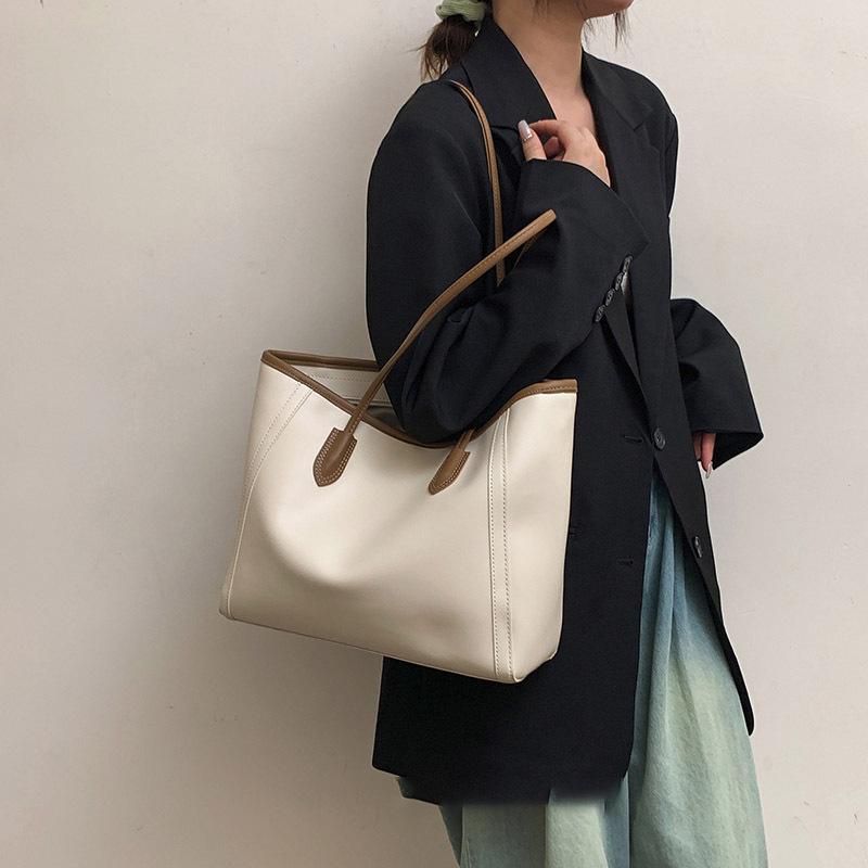 Retro Large-capacity Bag Women's Bag 2025 New Trendy Korean Version Versatile Tote Bag Fashionable Shoulder Commuter Bag