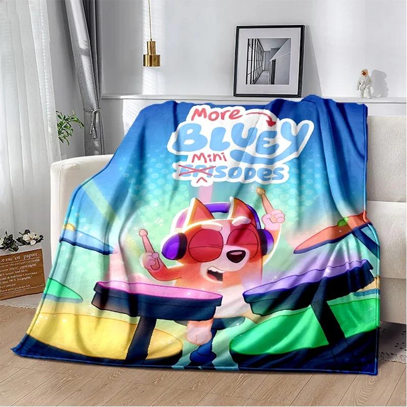 3D Print B-Blueys Family Cartoon Dog Blanket,Soft Throw Blanket for Home Bedroom Bed Sofa Travel Cover Kid Gift