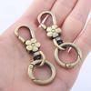 2pcs Metal Folwer Keychain Key Clips Key Ring Key Chain Rings Keyring for Home Car Key Organizer