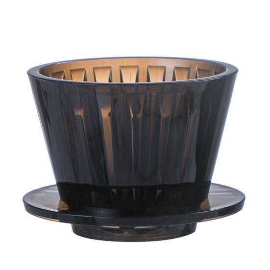 

Кавова чашка-фільтр Дизайн Кришталеве око Пластикова Ємність 1-2 чашки Плоске дно Стабільне розміщення Ручний крапельний кавоварка чорний