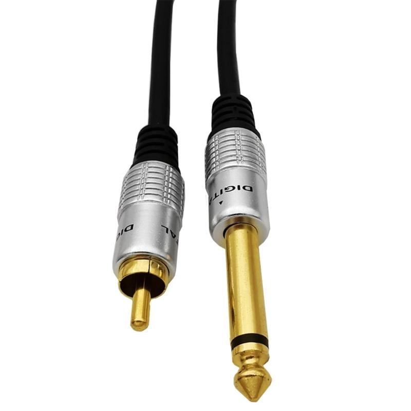 RCA To 1/4" Audio Cable 6.35mm Mono Plug Male To RCA Male Cable For Camera Headphone Instrument Amplifier Speaker Phone
