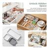 3Pcs Partitioned Storage Drawer Storage Box Set Practical Drawer Organizer Trays  Desk