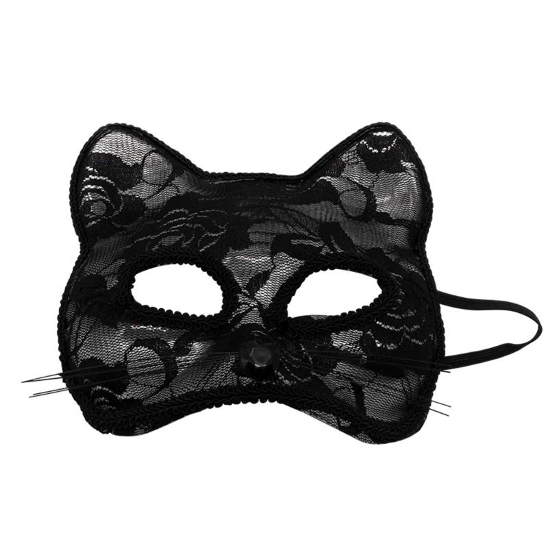 Cats Lace Mask Cosplay Mask Half Face Sexy Fox Face Mask Night Club Shows Dance Role Playing Prop  Lace Mask Masquera