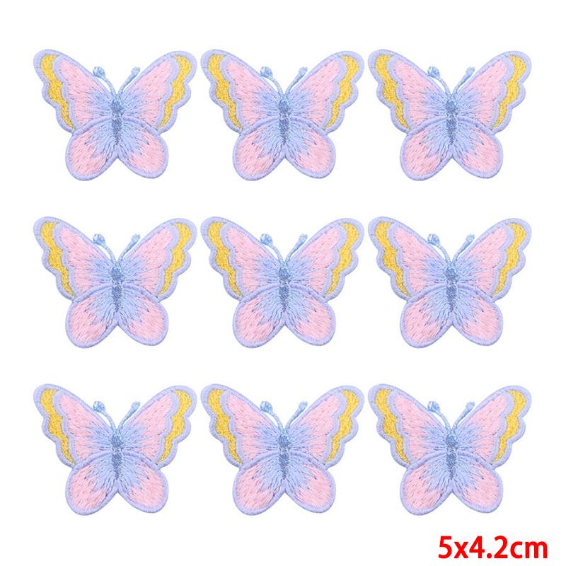 10 Pcs/lot Wholesale Embroidery Patch Iron On Patches For Clothing Patches On Clothes Jackets Decor Applique Sew Supplies