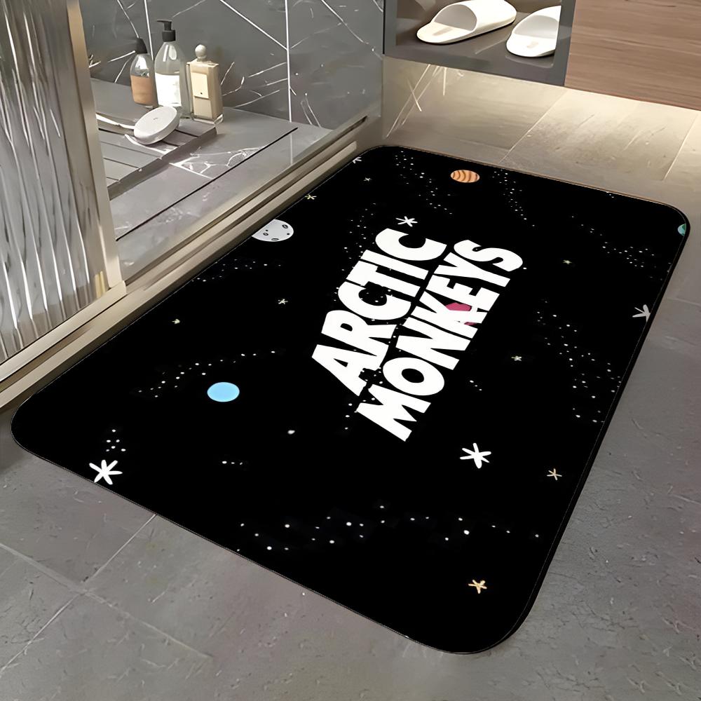 Band A-Arctic Monkeys Floor Mat Soft Flannel Entrance Door Mat Non Slip Absorbent Bathroom Bedroom Floor Rug