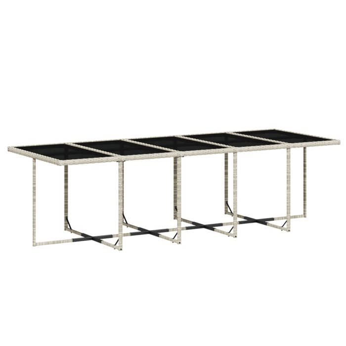 VidaXL Ensemble à manger de jardin 11pcs avec coussins gris poly rotin 3210755