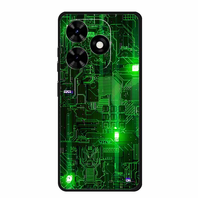 For Tecno Spark Go 2024 Case Luxury TPU Silicone Soft Back Cover Phone Cases for Tecno SparkGo 2024 BG6 Shockproof Flower Fundas
