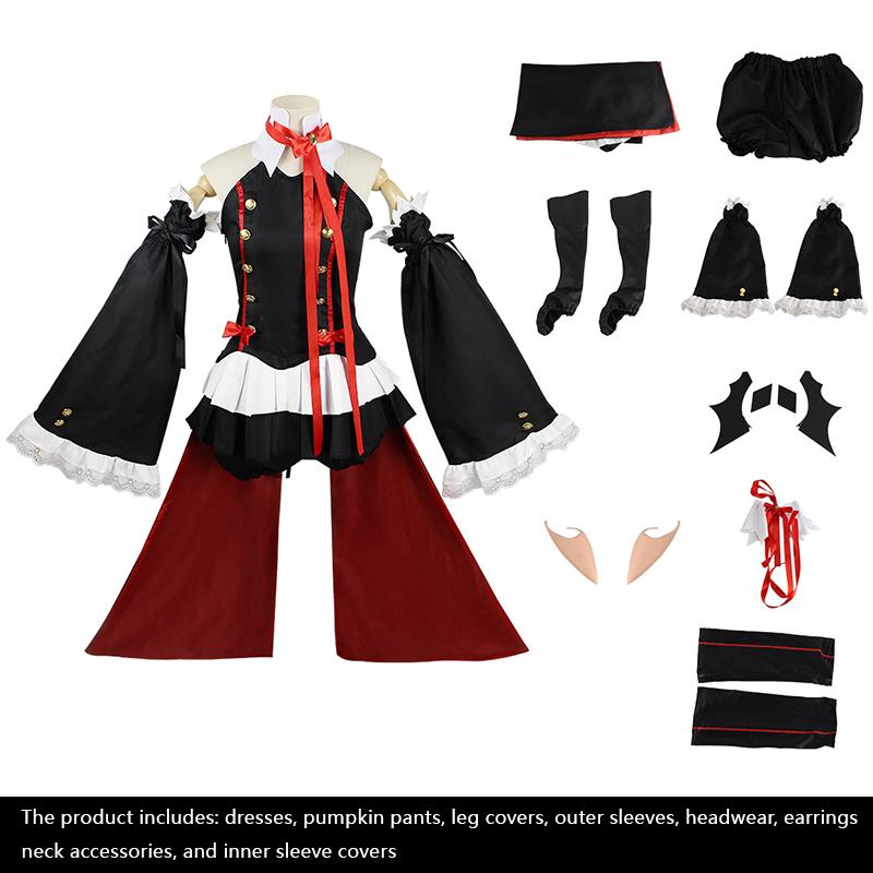 

Seraph of the End Krul Tepes Cosplay Costume, Vampire Queen Outfit with Accessories for Halloween & Anime Cosplay XS