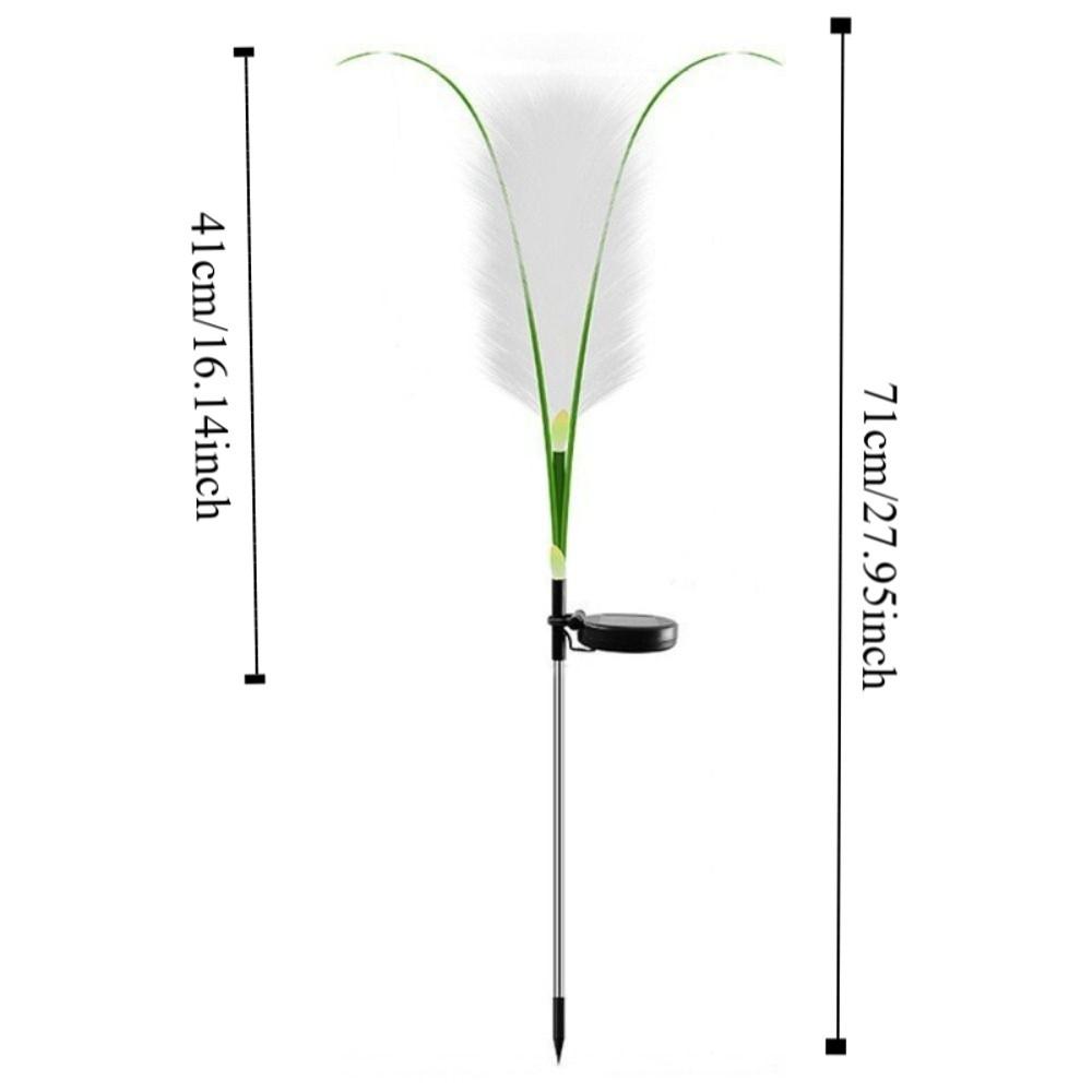 LED Solar Garten Schilf Lampe Simulation Optische Faser Outdoor Wasserdicht Rasen Licht Leuchtende Rohrkolben Blume