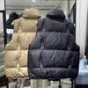 Women's Down Vest Autumn Winter New Style Outerwear White Goose Down Cropped Loose-fit Stylish Thickened Vests