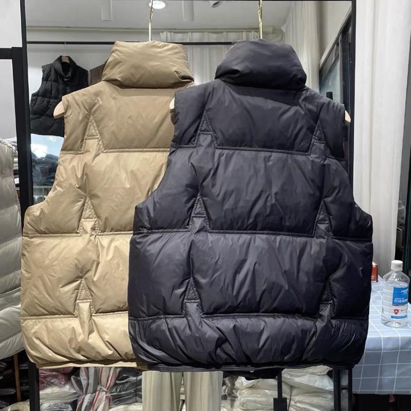 Women's Down Vest Autumn Winter New Style Outerwear White Goose Down Cropped Loose-fit Stylish Thickened Vests