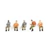 60pcs All Seated 1:87 Scale Railway Train Mixed Painted People Figures Mode Figures Passenger HO Scale Sitting Sand Table Spares