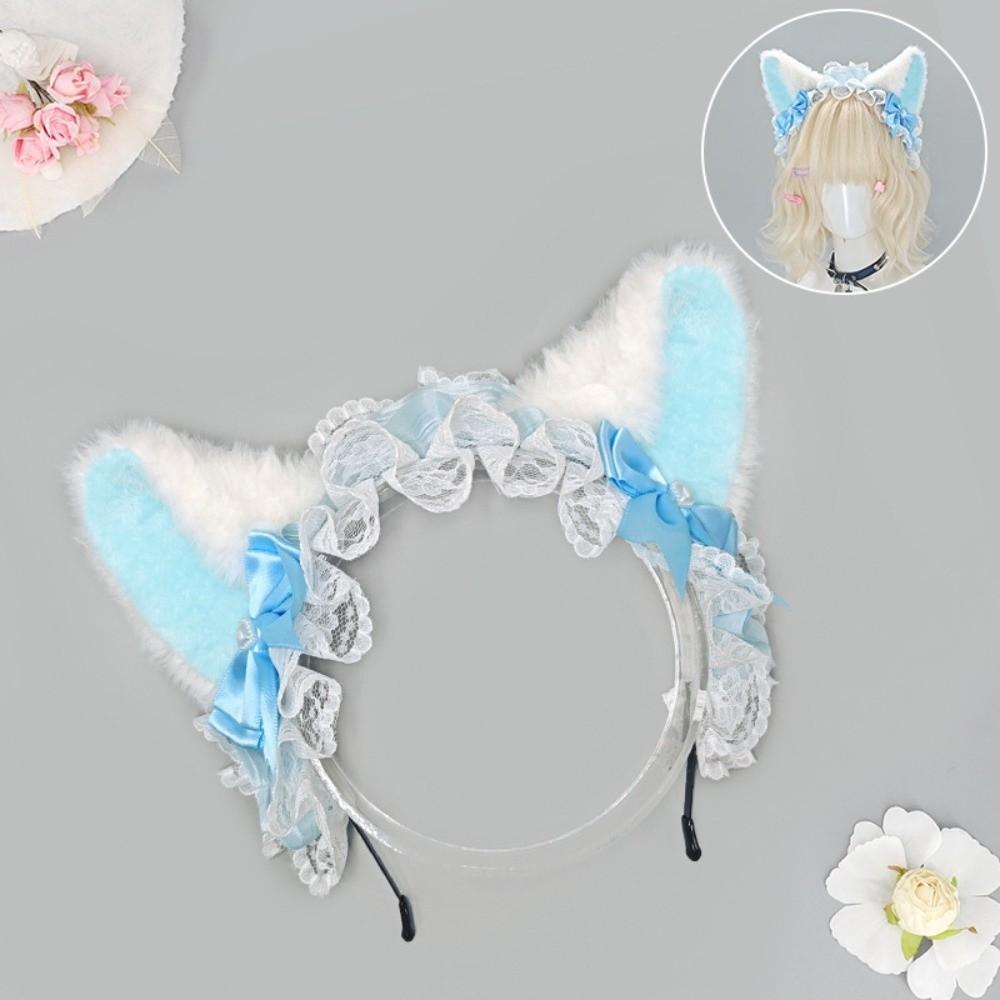 Handmade Cat Ear Headband Lolita Simulation Animal Ears Hairband New Furry Hair Band Cosplay