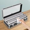 Coin Tray Box, Lockable Coin Storage Box, Portable Coin Organizer, Silver Dollar Collection Box for Collectors