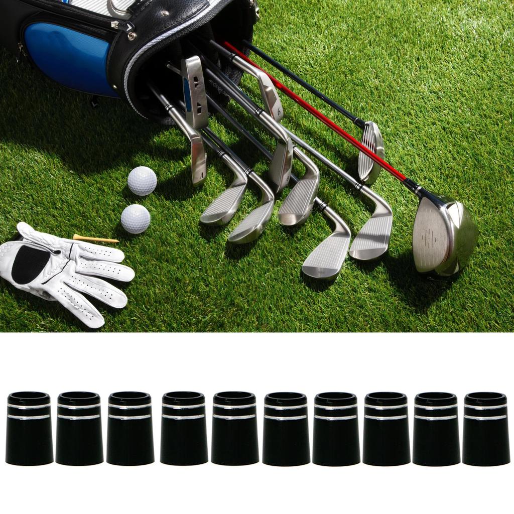 Schwarzes Kunststoff-Golfschlägerhülse-Kappen Ersatz-Golfschläger-Schaft Zubehör-Kit 19x13,6x9,5mm Tip-Größe 0,370 Golf-Kappen
