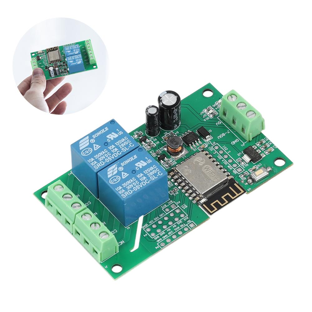 ESP8266 WIFI Relay Module Dual Channel DC 5V 10A Switch Controller Board ESP-12F Development Board Based On Arduino