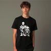 Retro 8-Bit Pixel Skeleton Brothers Duo Cartoon Graphic Game Apparel Art T-Shirt