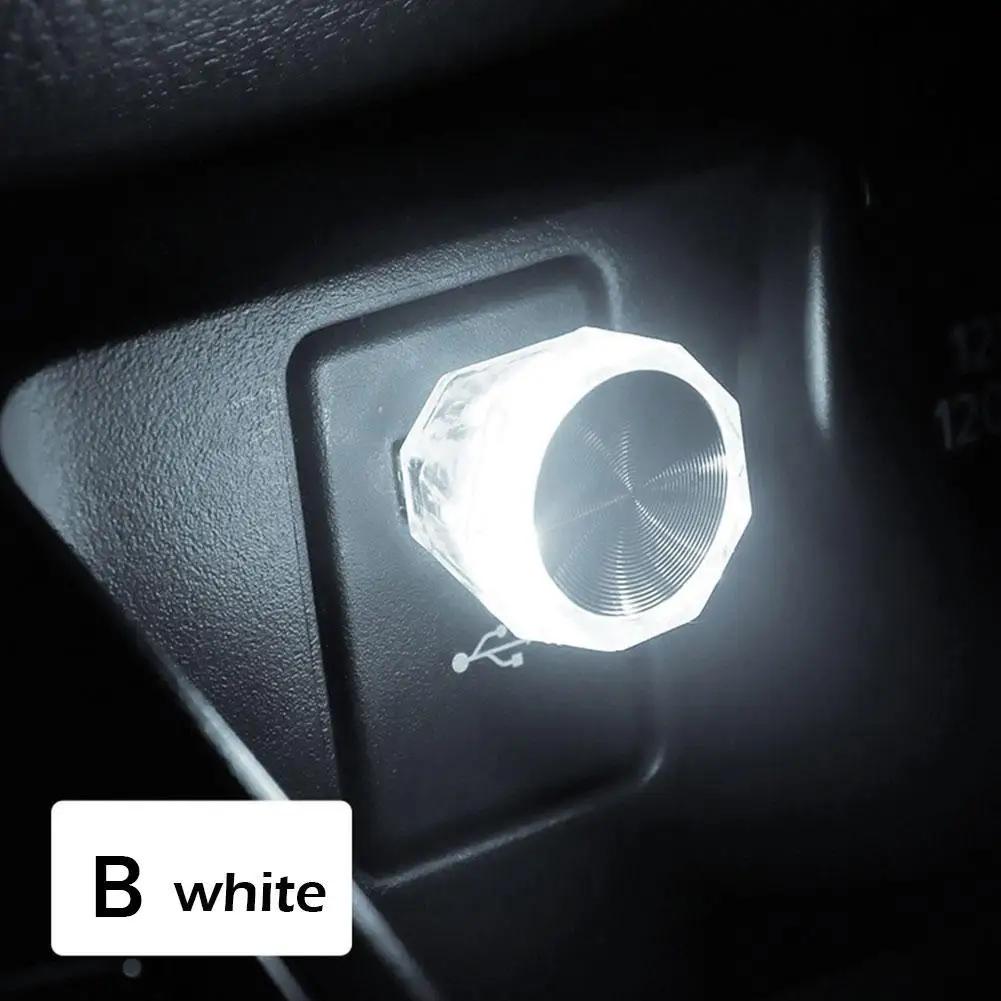 Car Mini USB LED Ambient Light Decorative Atmosphere Lamps for Car Interior Environment Auto Computer Portable Light Plug P L4Y2