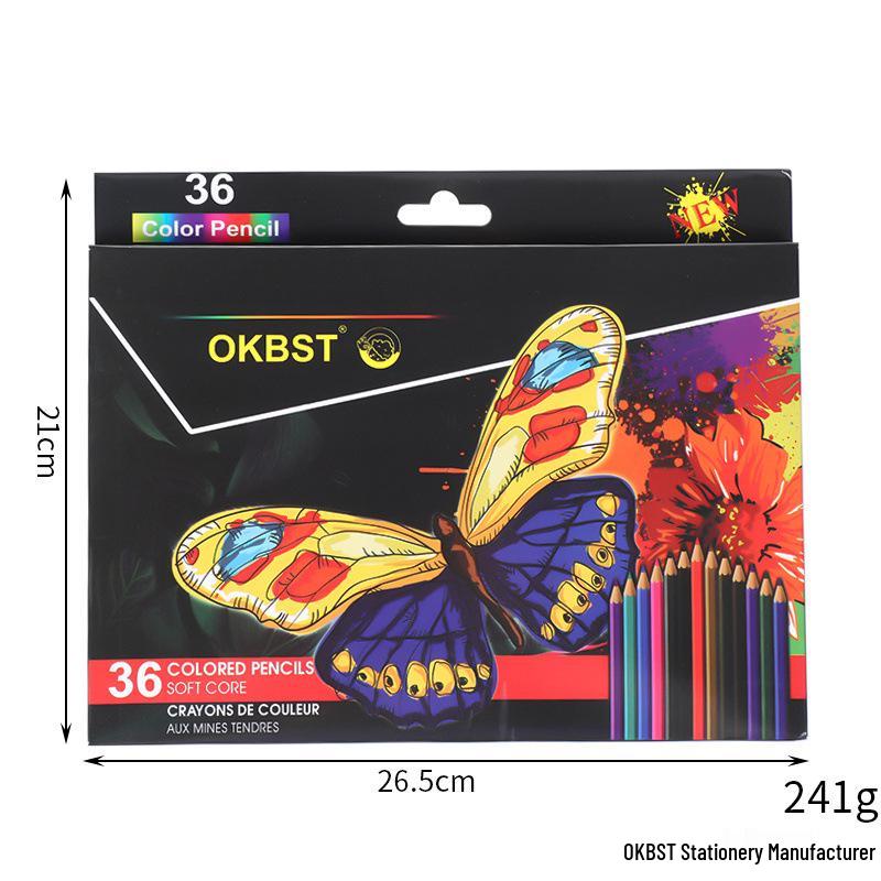 Oil-Based Colored Pencil Set for Children - Available in 12, 18, 24, and 36 Colors - Ideal for Elementary School Drawing