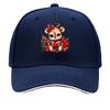 Cute Christmas Reindeer Reading Book Holly Poinsettia Gift Sandwich Baseball Cap Unisex Women Sun Cap Outdoor Workouts Hat