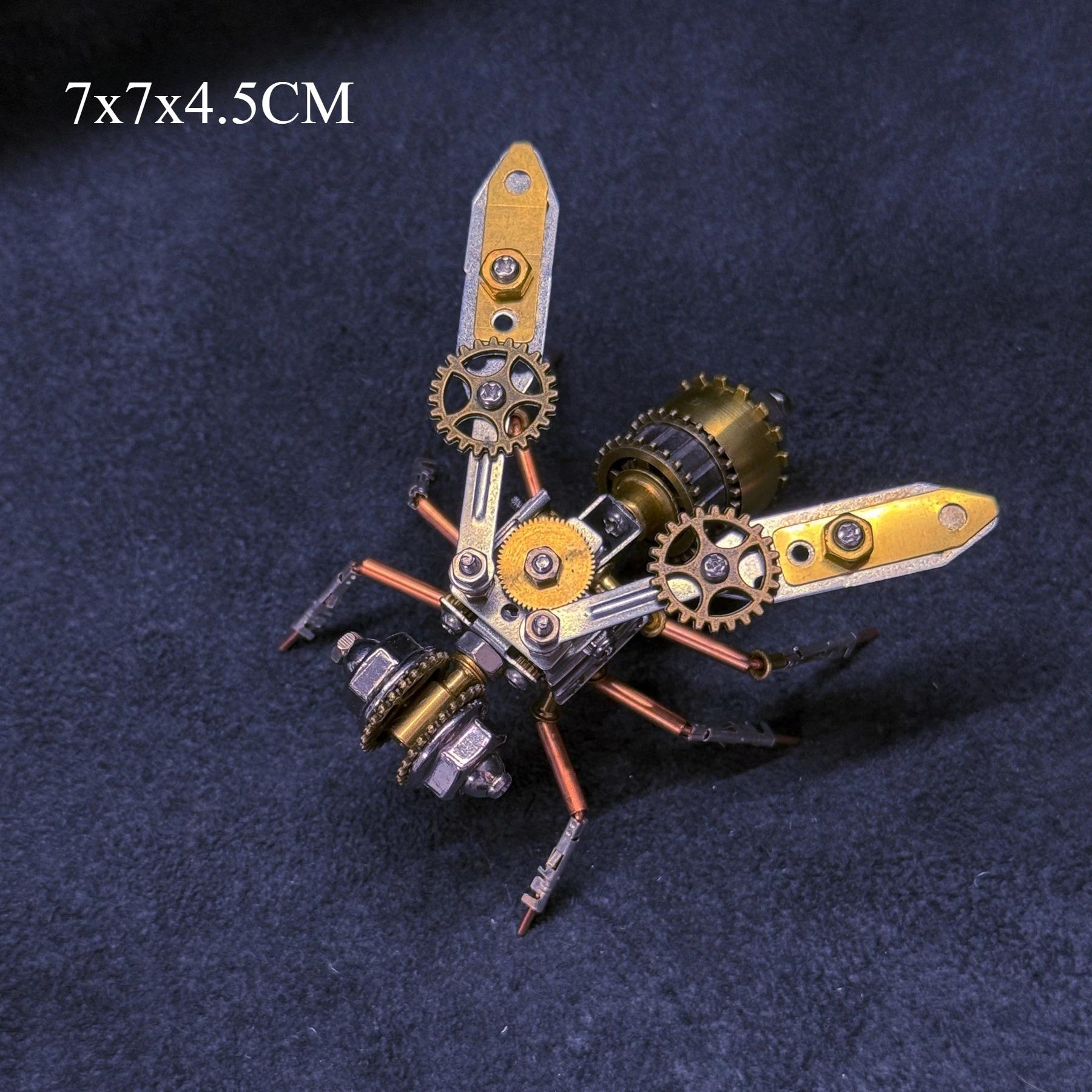 

Steampunk 3D Metal Bee Brain Teaser DIY Insect Puzzle Kit, Model Building Craft for Adults, Unique Home Office Desktop Ornament