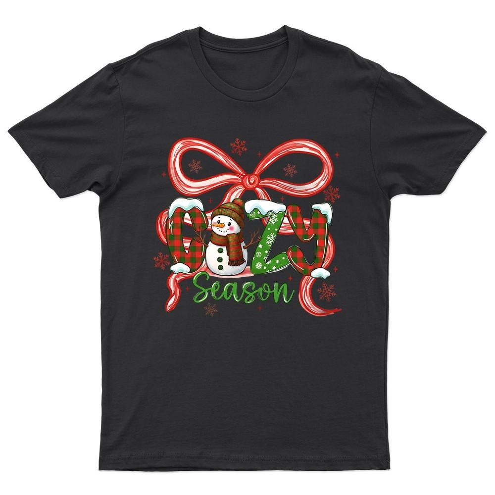 SnowUnisex Cozy Season Christmas TShirt Unisex Gift Retro Funny Unisexs Vintage