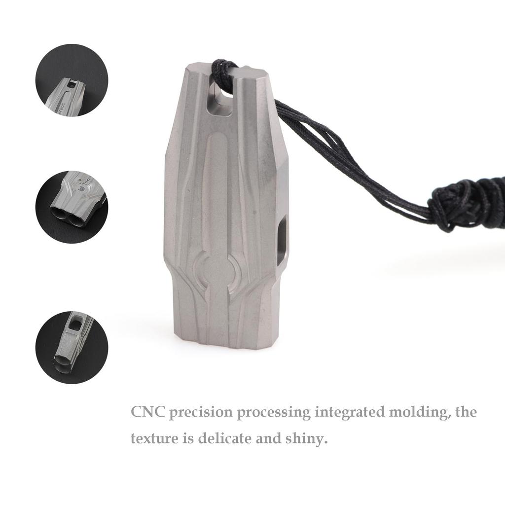 Hamans Emergency Whistle Titanium EDC Portable Whistle Up To 120 Decibels Loud Sound Survival Whistle Keychain for Survival Hiking Camping Pet