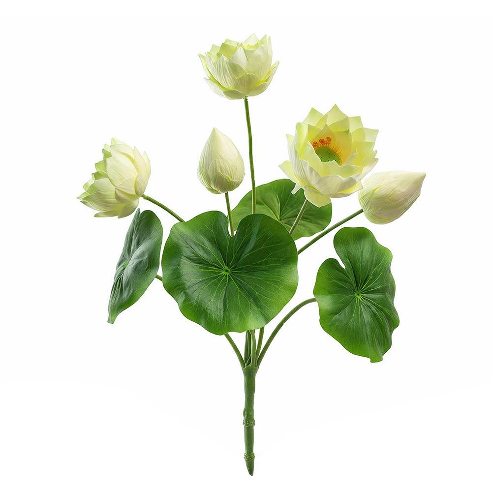 Green Lotus Leaves Lotus Artificial Flower Multicolor Lifelike Flower Fake Flower  Desktop Ornament