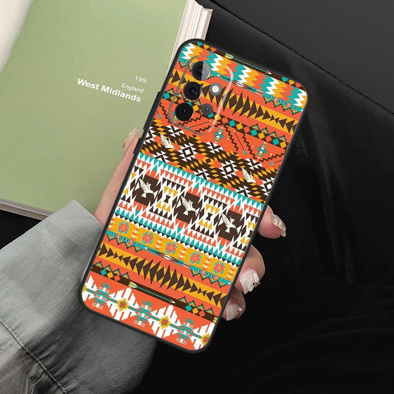 Native American Nahtlos Tribal Boho Für Samsung Galaxy A05 A06 A36 A26 A16 A54 A34 A14 A22 A32 A52 A55 A35 A15 A53 A13 A56 Hülle