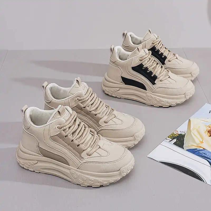Tall Ankle Transparent Shoes Women Casual Kawaii Black And White Sneakers Sports Teniz Interesting Stylish Trainners