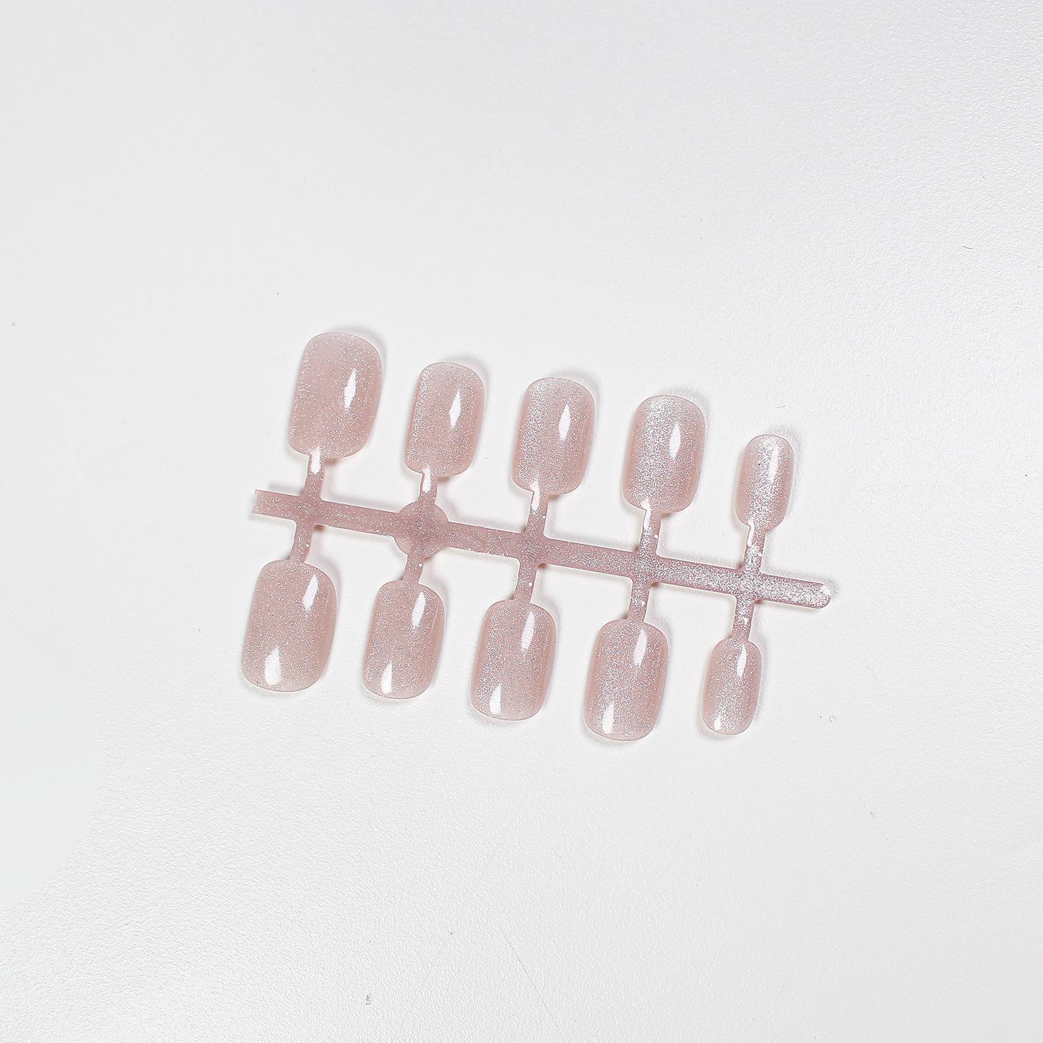 

Наклейки для ногтей Cat Eye - Однотонные самоклеящиеся накладные ногти Medium