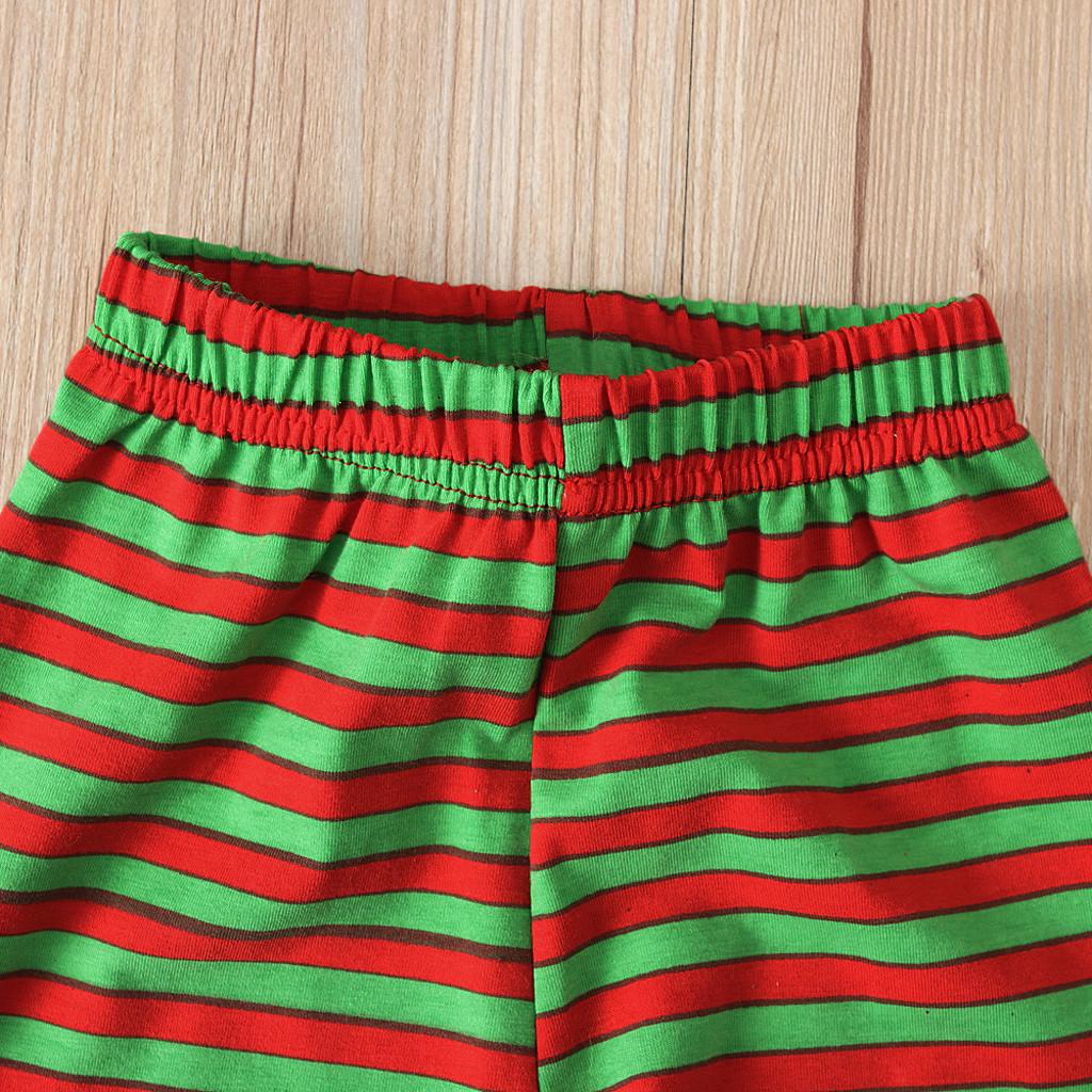 Girls Christmas Santa Clothing Set Baby Boys Infant Tops Pants Flares Outfits