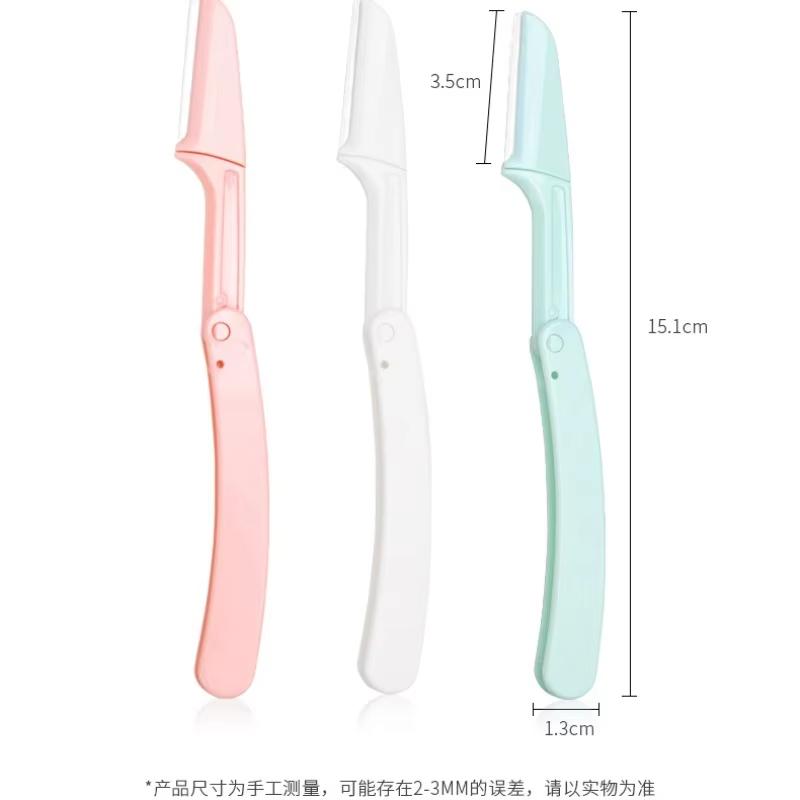 1/3-Piece Folding Facial Shaver, Facial Eyebrow Trimmer, Eyebrow Razor, Anti-Scratch Razor, Makeup Tools, Unisex Facial Razor