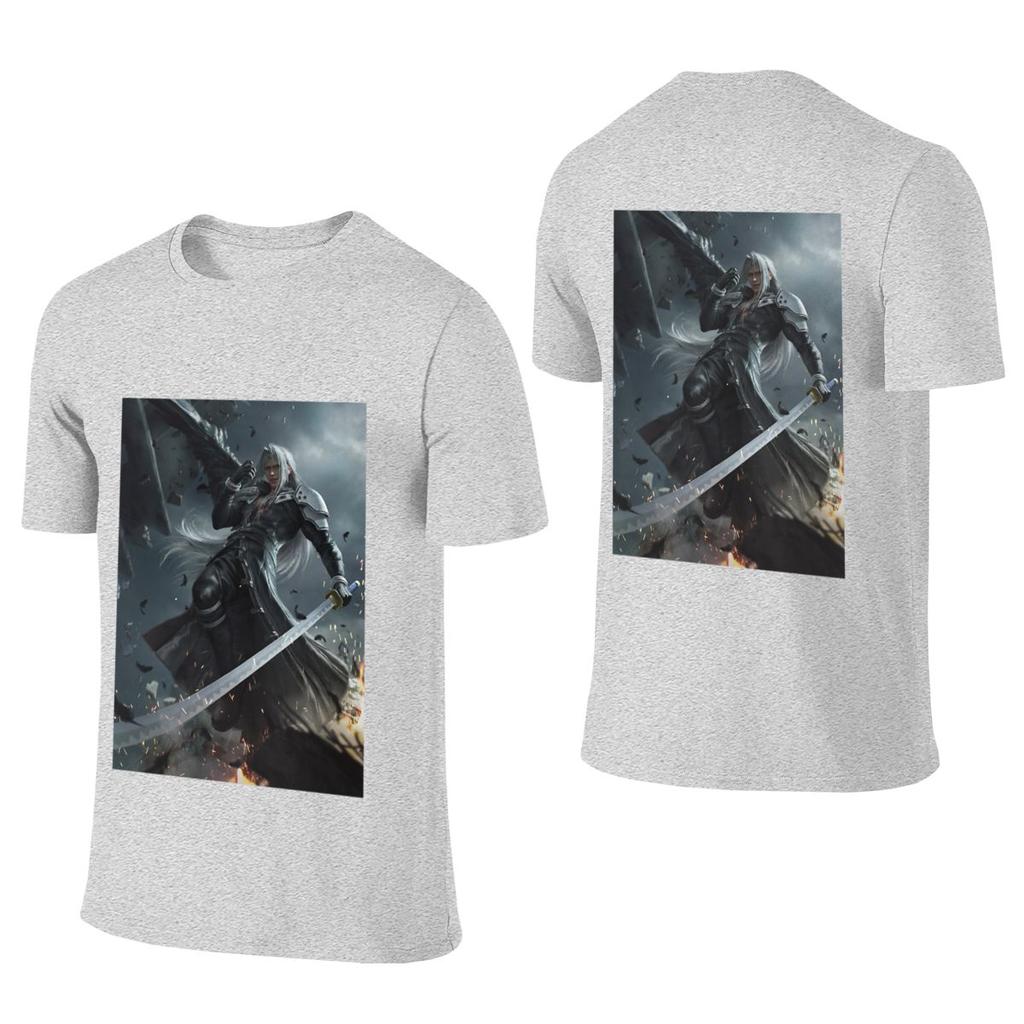 Sephiroth Fallen Angel Simple Reversible Tshirt Foreststyle Fresh Thin For Summer Unisexs Tshirts