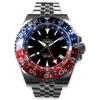 Montre Mécanique Automatique GMT pour Homme et 40 mm pour Femme, Lunette, Affichage 24 Heures, Double Fuseau Horaire (R&B)