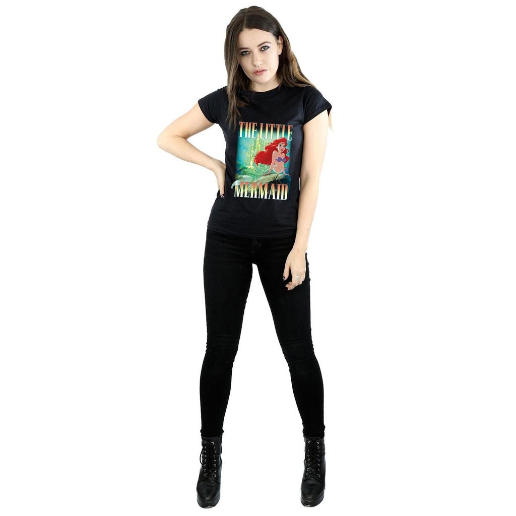 Disney Womens/Ladies The Little Mermaid Ariel Montage Cotton T-Shirt