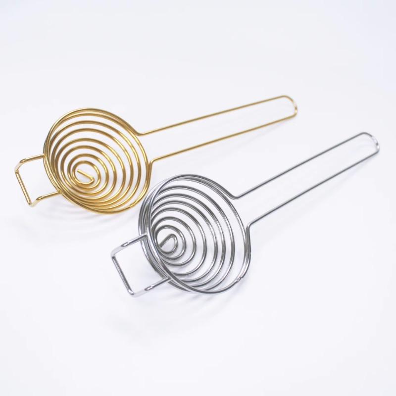 Portable Spiral 304 Stainless Steel Egg White Separator Wire Extension Handle Protein Egg White Egg Yolk Separator Hot Pot Fence
