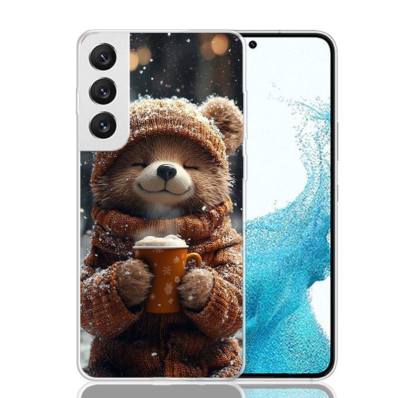 Animal Brown Cute Bear Phone Case For Samsung Galaxy S26 S25 Edge S24 S23 FE S22 Ultra S21 Plus S20 + Fundas Cover Coque Galaxy