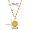 Stainless Steel Elegant Necklace For Women Girl Birthday Gold Color Flower Charm Geometry Hollow Choker Collars Jewelry Her Gift