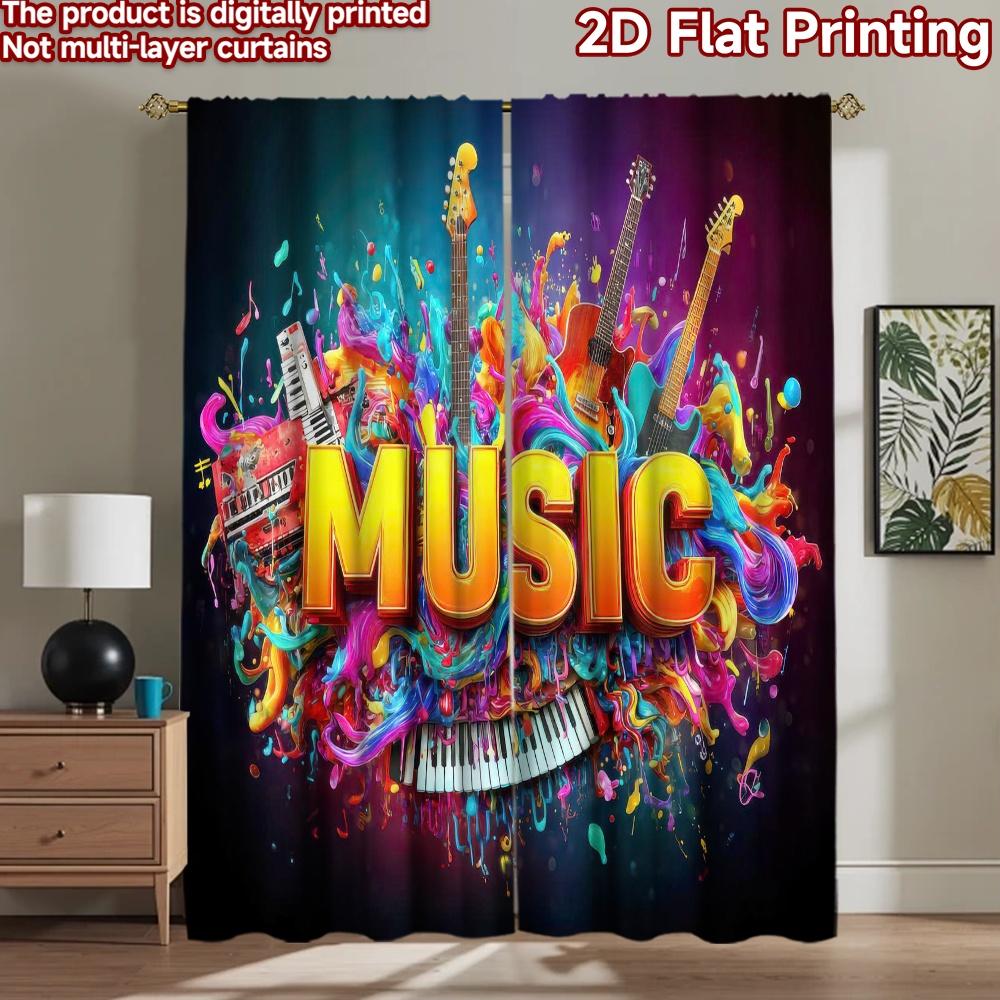 2D flat Photography Backdrop Photography Backdrop Colorful Musical Explosion 100% Polyester Party Decorations Perfect for