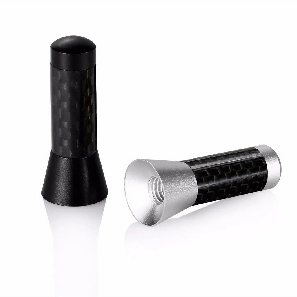 Car Accessories 3.5cm Car Styling Roof Antenna Enhanced Signal Carbon Fiber Screw Metal Short Stubby Mast Antenna Universal